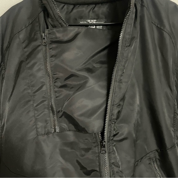 Streetwear Black Bomber Jacket Size Large - Picture 6 of 10